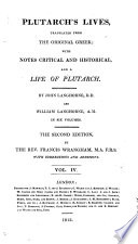 Plutarch's Lives, tr. by J. and W. Langhorne cover
