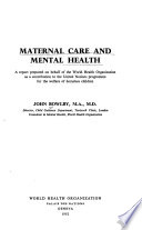 Maternal Care and Mental Health cover