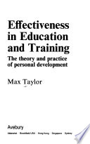 Effectiveness in Education and Training cover