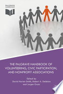 The Palgrave Handbook of Volunteering, Civic Participation, and Nonprofit Associations cover