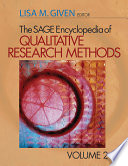 The Sage Encyclopedia of Qualitative Research Methods: A-L ; Vol. 2, M-Z Index cover