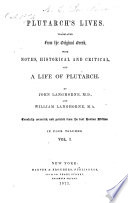 Plutarch's Lives Translated from the Original Greek cover