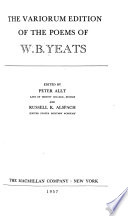 The Variorum Edition of the Poems of W. B. Yeats cover