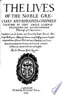 The Lives of the Noble Grecians and Romaines, cover