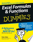 Excel Formulas and Functions For Dummies cover