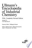Ullmann's Encyclopedia of Industrial Chemistry cover