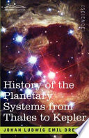 History of the Planetary Systems from Thales to Kepler cover