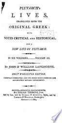 Plutarch's Lives cover
