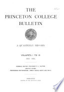 The Princeton University Bulletin cover