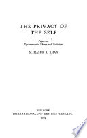 The Privacy of the Self cover
