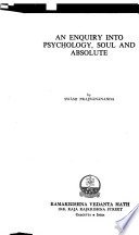 An Enquiry Into Psychology, Soul, and Absolute cover
