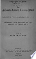 Two Fifteenth-Century Cookery-Books cover