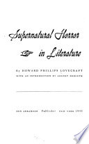 Supernatural Horror in Literature cover