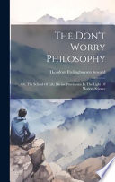 The Don't Worry Philosophy cover